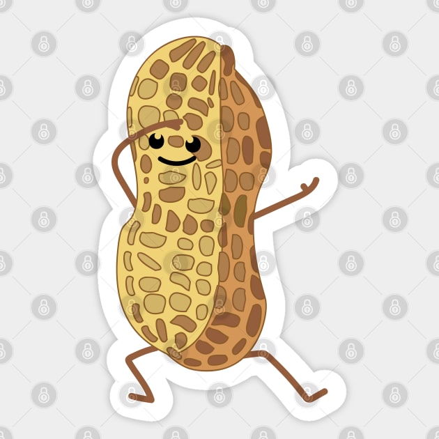 Dabbing peanut Sticker by spontania